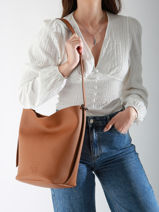 Sac Port paule Sac  Dos M Cavalier Cuir Etrier Marron cavalier ECLR126M-vue-porte