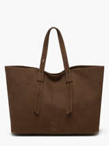 Shopping Bag Cavalier Nubuck Leather Etrier Brown cavalier nubuck ECAN127M