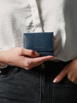 Leather Tradition Coin Purse S Etrier Blue tradition ETRA095S-vue-porte