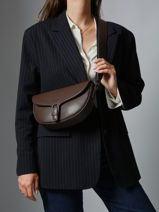 Sac Bandoulire M Oxer Cuir Etrier Marron oxer EOXE065M-vue-porte
