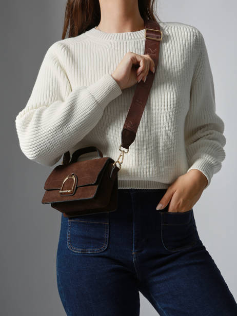 Sac Bandoulière Xs Altesse Suede Etrier Marron altesse suede EASU048X vue secondaire 1